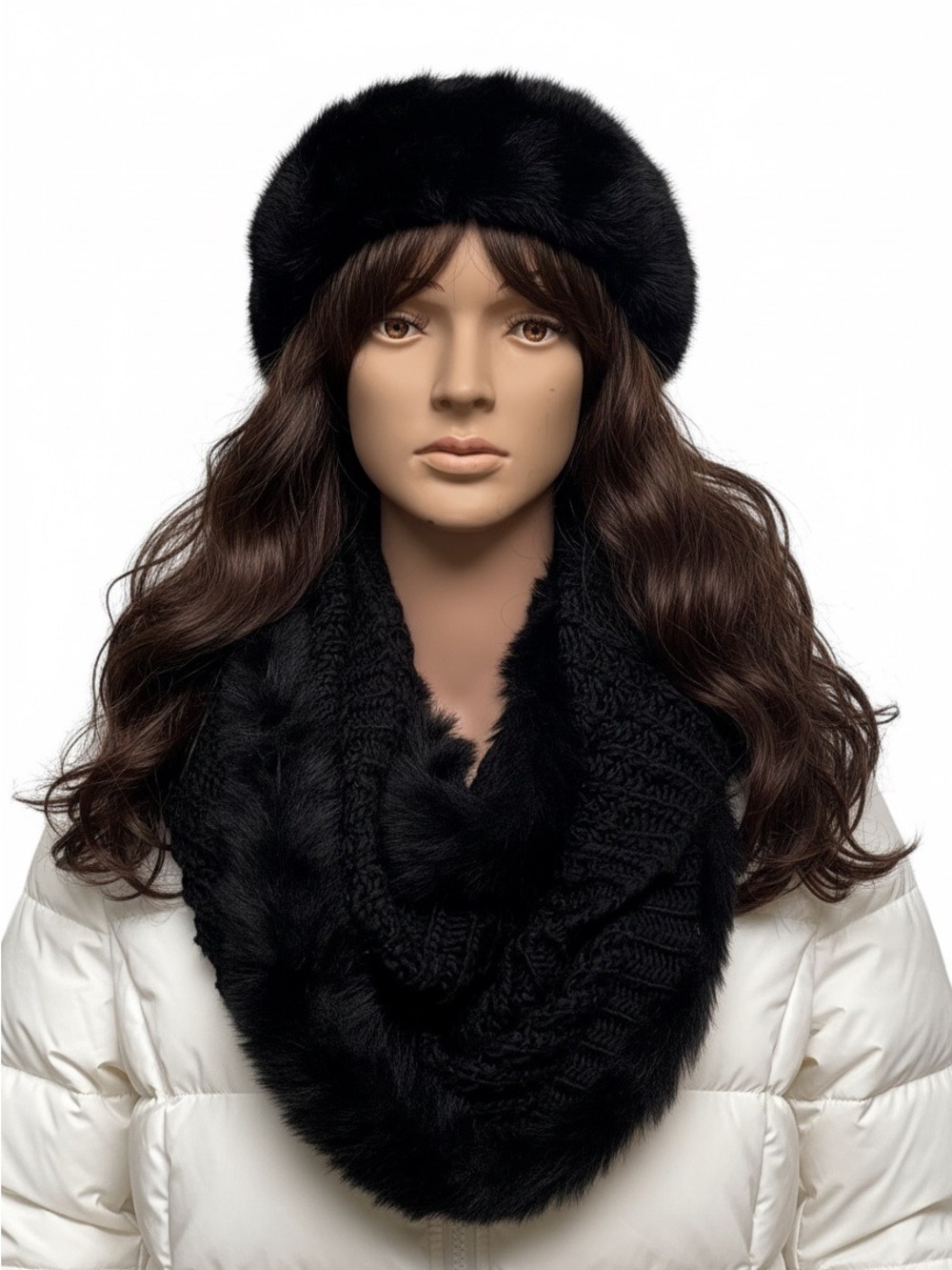 Luxury Vintage Black Faux Fur Hat Small - Picture 5 of 5